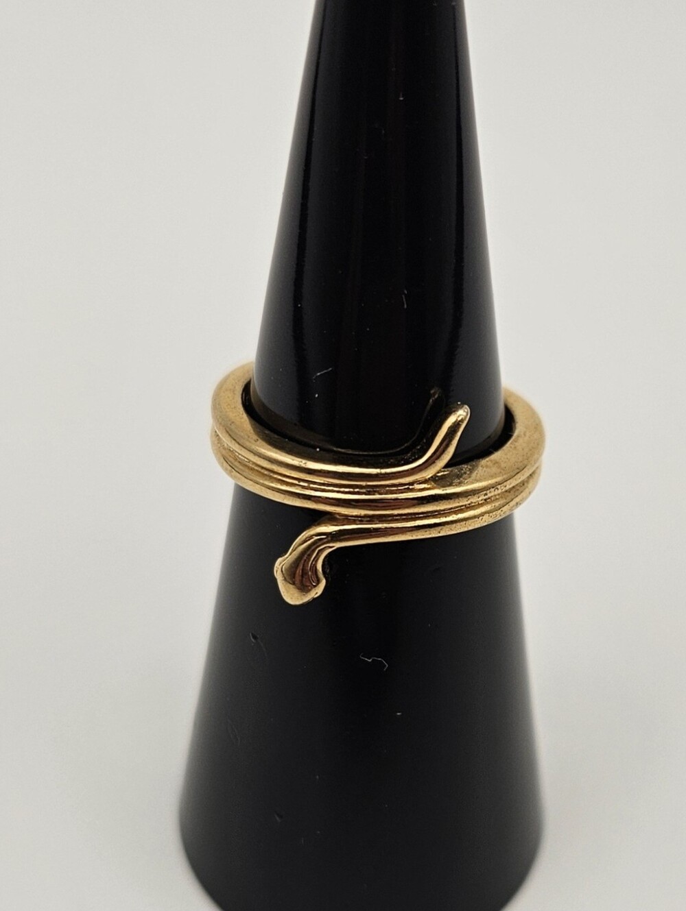 Vintage Castings On Parade Snake Ring Gold Tone Size 5